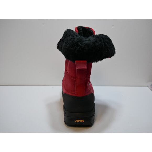 NEW UGG BUTTE LEATHER BOOT SHERPA WOOL VIBRAM RED 1130809 MENS SIZE - 10 - Picture 9 of 16